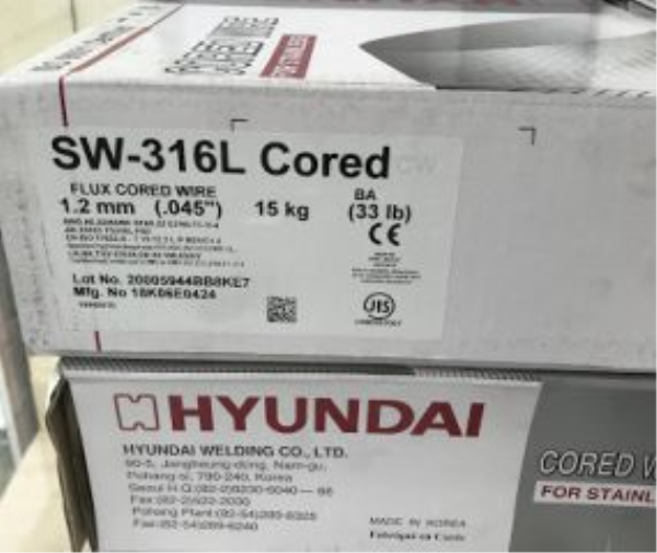 Dây hàn Inox Hyundai SW-316L Cored - Vật Liệu Hàn Trần Khoa - Công Ty TNHH Sản Xuất Thương Mại & Dịch Vụ Trần Khoa